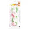Décoration azyme rose & feuille x10 - ScrapCooking