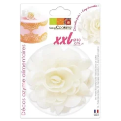 Décoration fleur azyme blanche XXL - ScrapCooking
