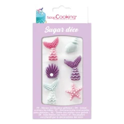 Décoration sucre sirène x6 - ScrapCooking