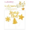4 Décors bûche de Noël dorés - ScrapCooking