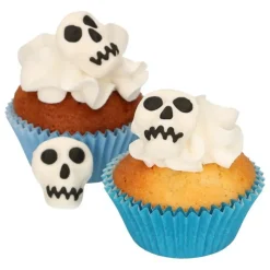 Décors en Pâte à Sucre Tête de Mort (x8) - Funcakes
