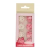 Décors sucre fleurs roses et blanches x64 - FunCakes