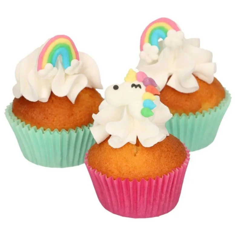 Décors sucre Licorne & Arc-en-ciel x12 - FunCakes