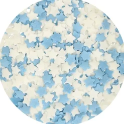 Décors sucrés étoile blanc bleu - FunCakes