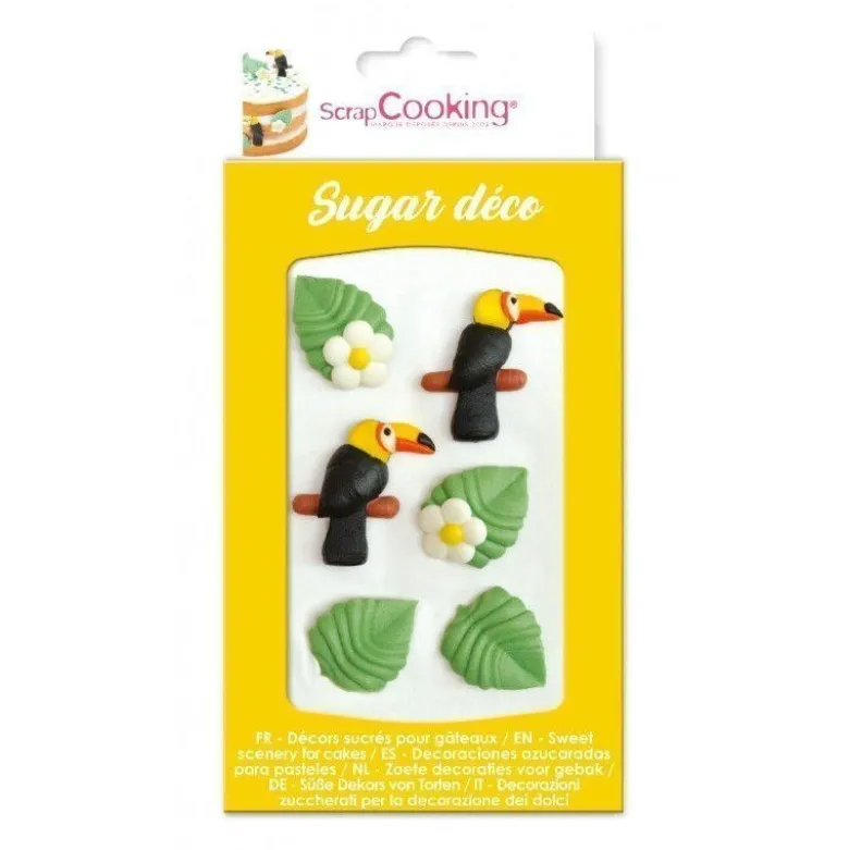 Décors sucrés tropical x6- ScrapCooking