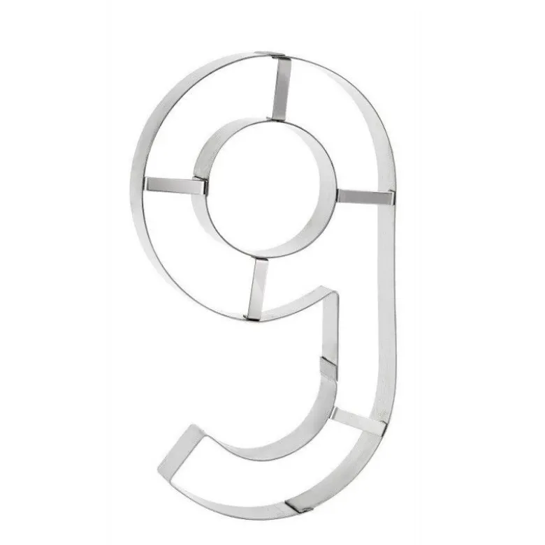 Découpoir Chiffre 6 ou 9 inox Number Cake