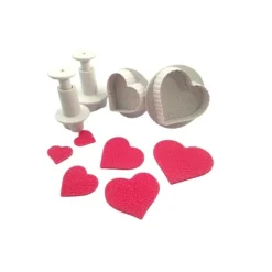 Découpoir éjecteur Coeur x4 - Dekofee