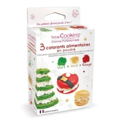 DDM Courte Colorant alimentaire en poudre Noël 3x5g - ScrapCooking