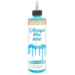 DDM Courte Nappage Drip Cake bleu irisé ScrapCooking