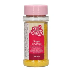 DDM Courte Paillette cristaux sucre jaune 80g - FunCakes