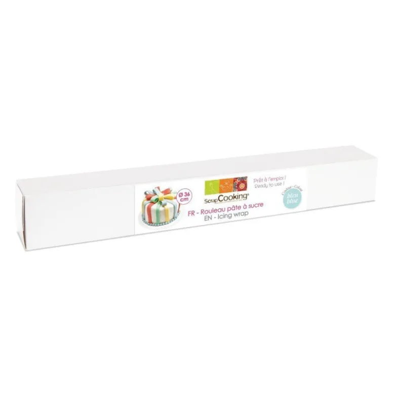 DDM Dépassée Rouleau pâte à sucre bleu 430g - ScrapCooking