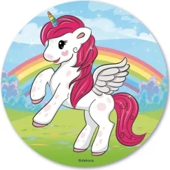 Disque en sucre Licorne 20cm