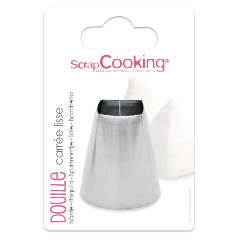 Douille carrée lisse en inox - ScrapCooking