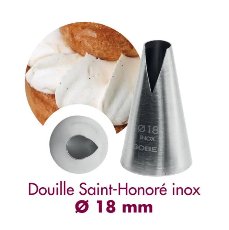 Douille Saint-Honoré Inox Ø 18 mm - Gobel