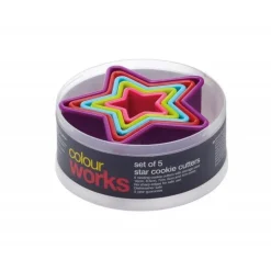 Emporte-pièce plastique étoile x5 - Colourworks