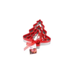 Emporte-pièce sapin inox rouge x3 - Tala