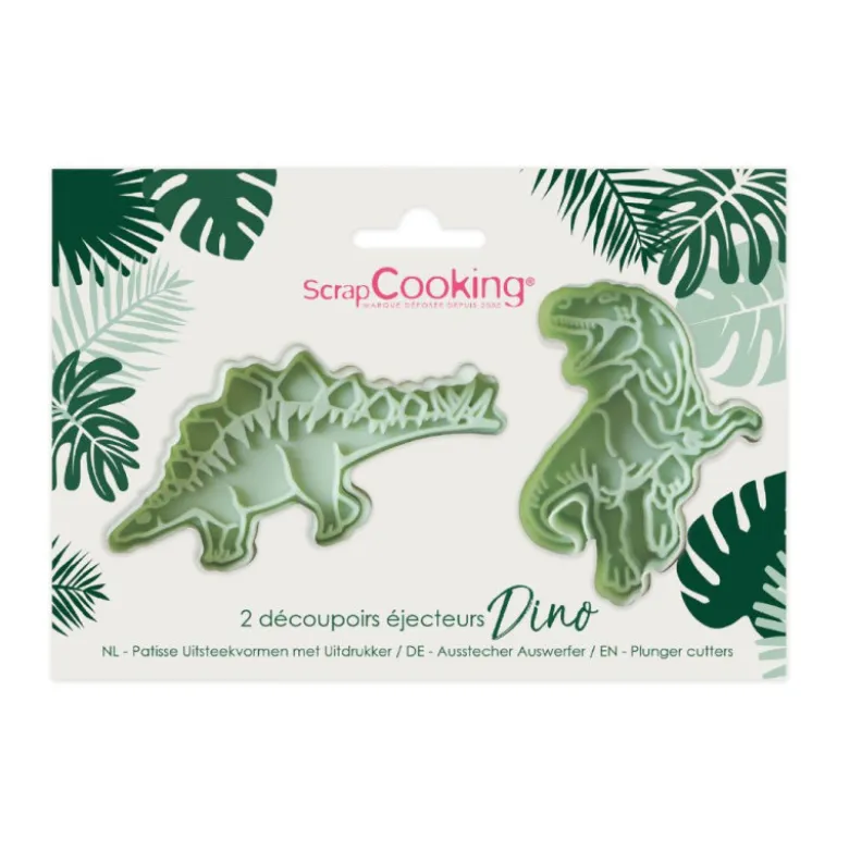 2 Emporte-pièces avec Ejecteurs Dinosaure - Scrapcooking