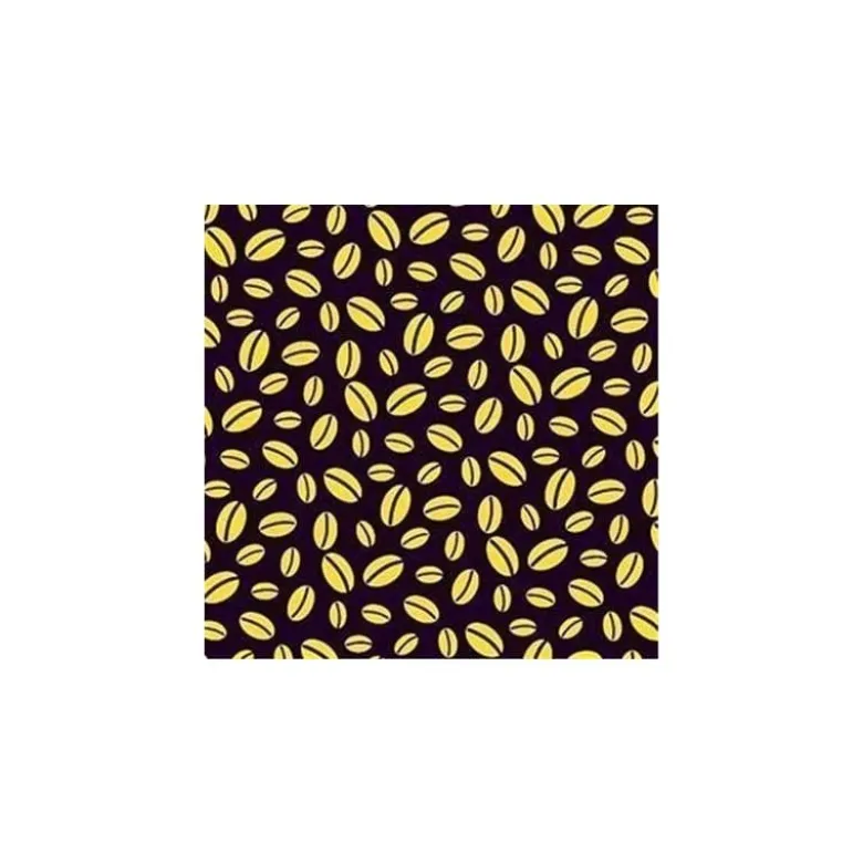 Feuille de transfert chocolat grains café x10