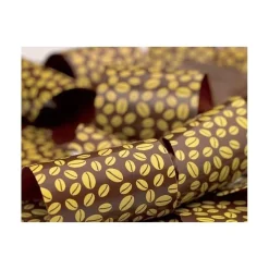 Feuille de transfert chocolat grains café x10