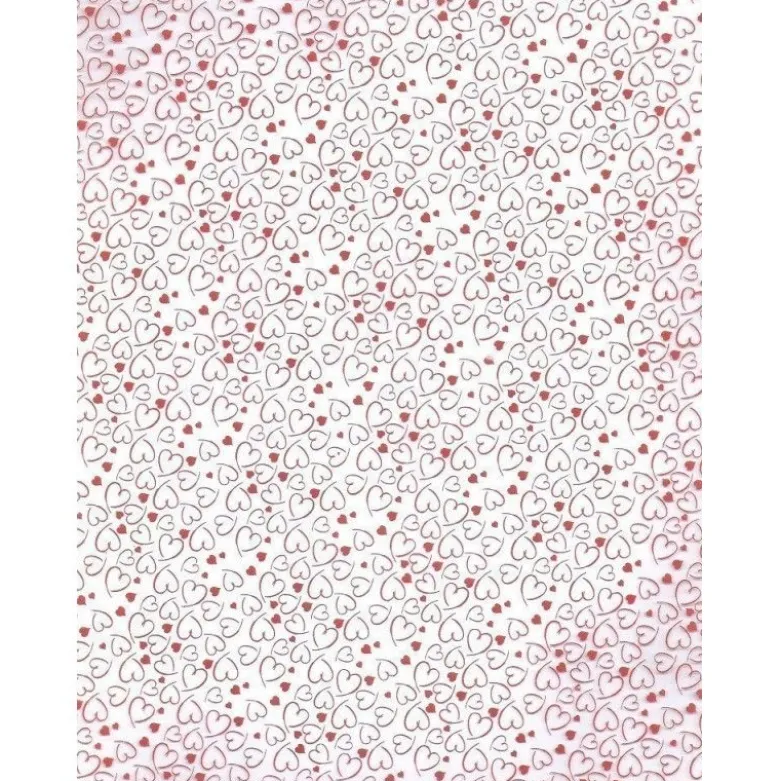 Feuille de transfert chocolat Coeur rouge x10
