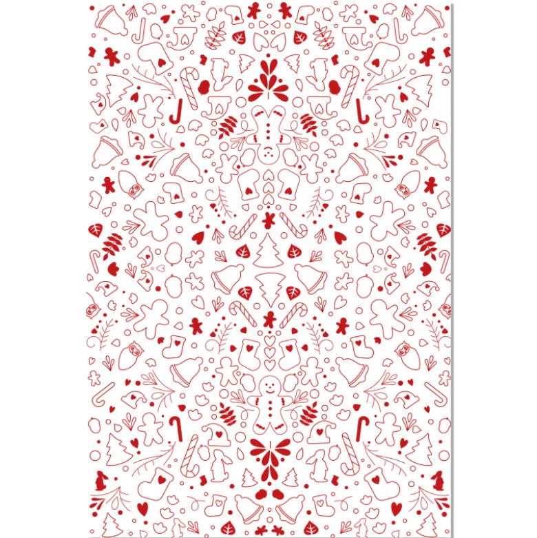 2 feuilles transfert pour bûche - Motif Noël - Scrapcooking
