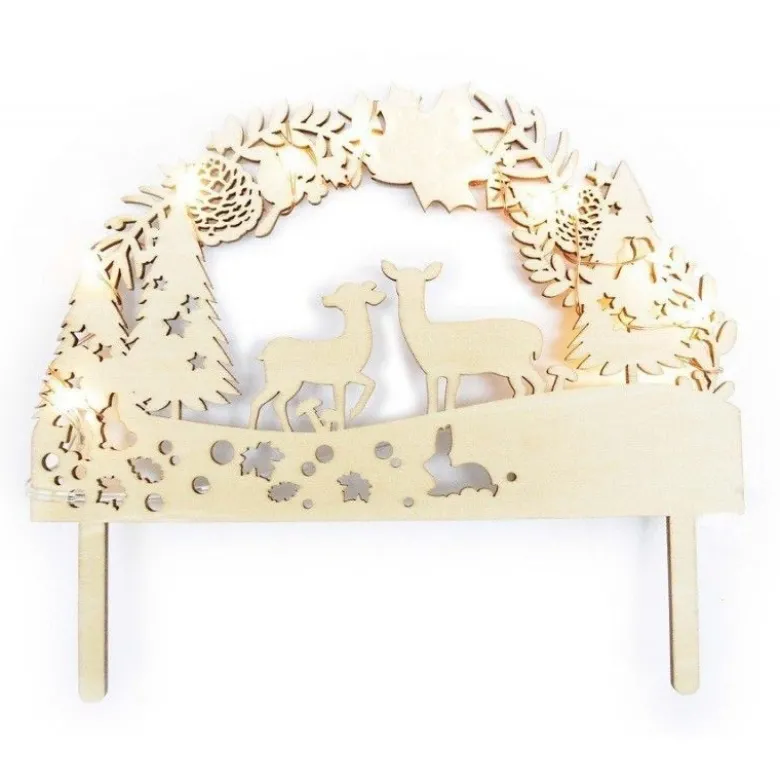 FIN DE SERIE Cake topper LED Forêt Enchantée - ScrapCooking