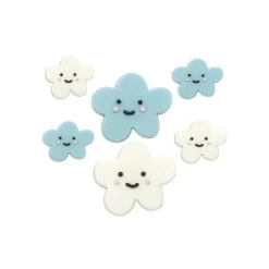 FIN DE SERIE Décors en sucre Nuage x6 - Anniversary House