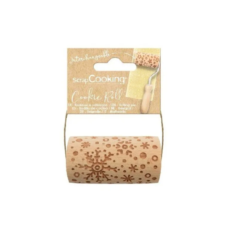 FIN DE SERIE Mini rouleau empreintes flocon - ScrapCooking