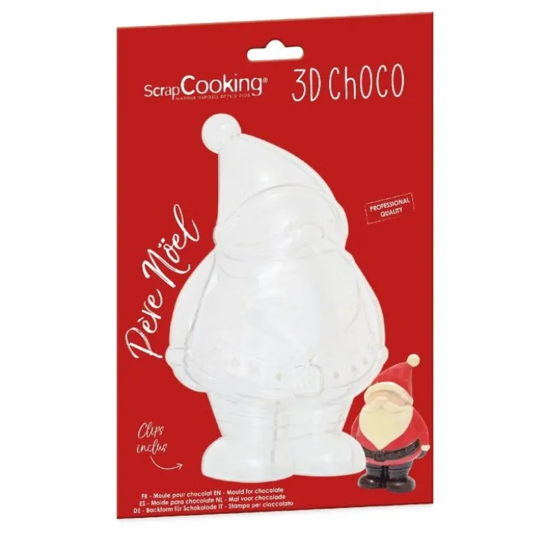 FIN DE SERIE Moule 3D choco Père Noël - ScrapCooking