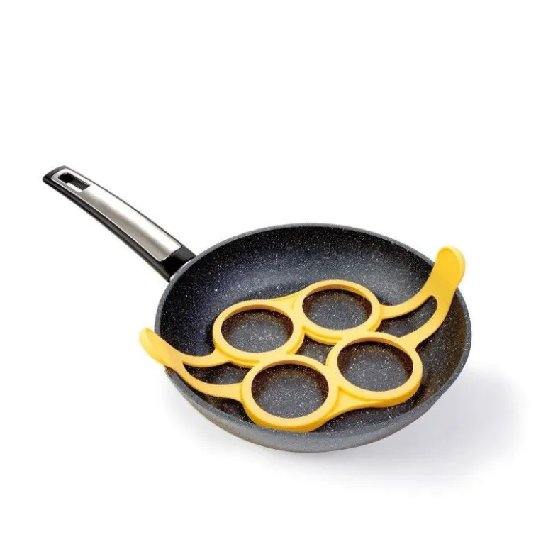 FIN DE SERIE Moule à pancakes et oeufs 4 décors - Tescoma