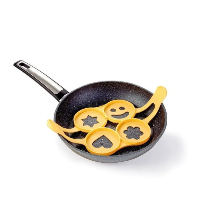 FIN DE SERIE Moule à pancakes et oeufs 4 décors - Tescoma