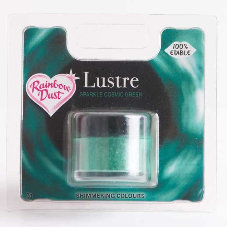 FIN DE SERIE Poudre alimentaire brillante vert 3g - Rainbow Dust