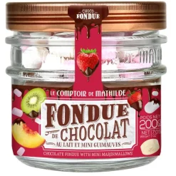 Fondue De Chocolat Au Lait Et Mini Guimauves 200g - Le Comptoir de Mathilde