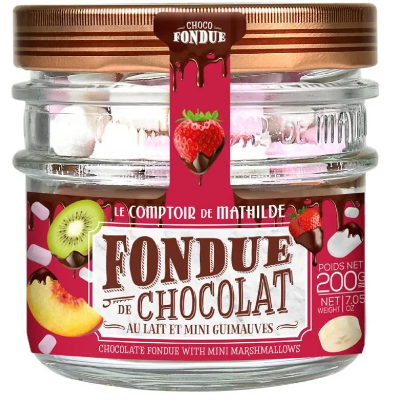 Fondue De Chocolat Au Lait Et Mini Guimauves 200g - Le Comptoir de Mathilde