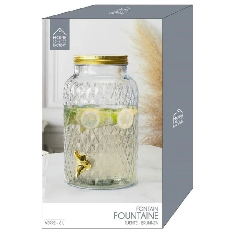 Fontaine à boisson diamant doré 6L - Home Deco Factory