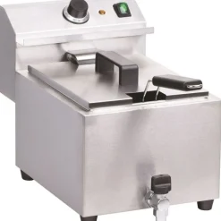 Friteuse inox 8L avec vidange Mastercook