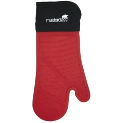 Gant de cuisine silicone rouge avec manchon - Master Class