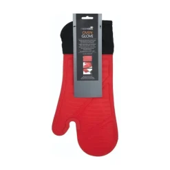 Gant de cuisine silicone rouge avec manchon - Master Class