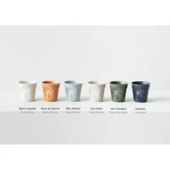 Gobelet froissé gris galet 18cl - Revol
