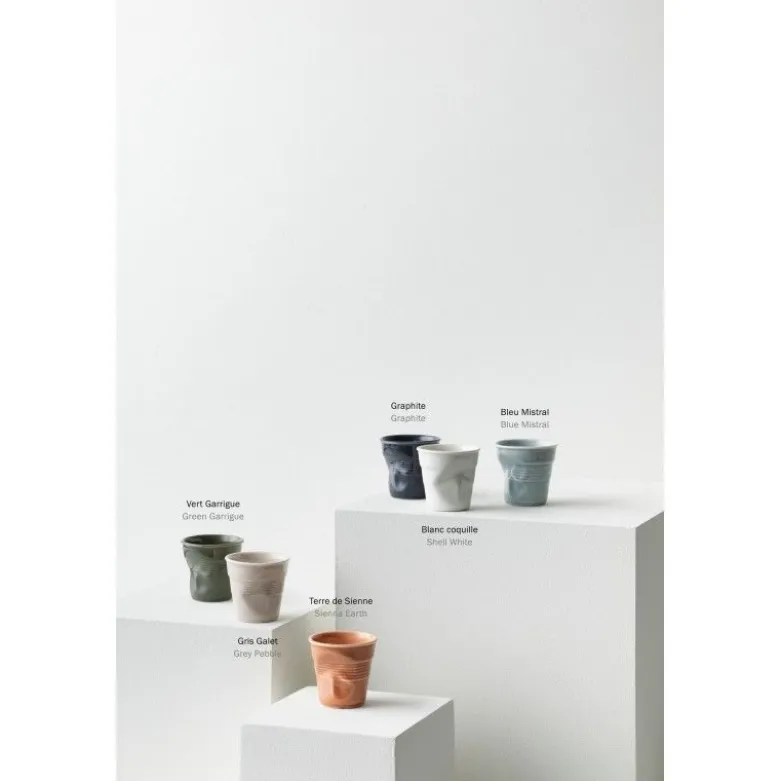 Gobelet froissé gris galet 8cl - Revol