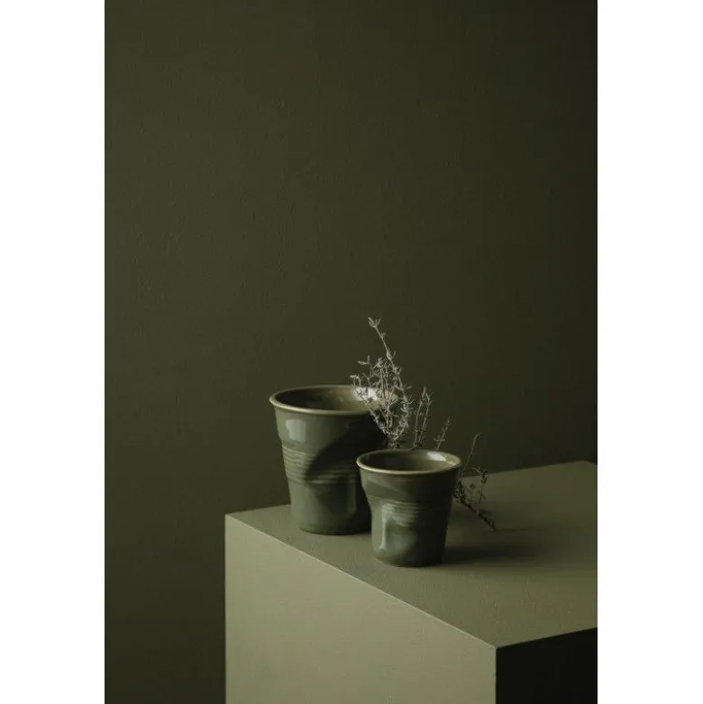 Gobelet froissé vert garrigue 8cl - Revol