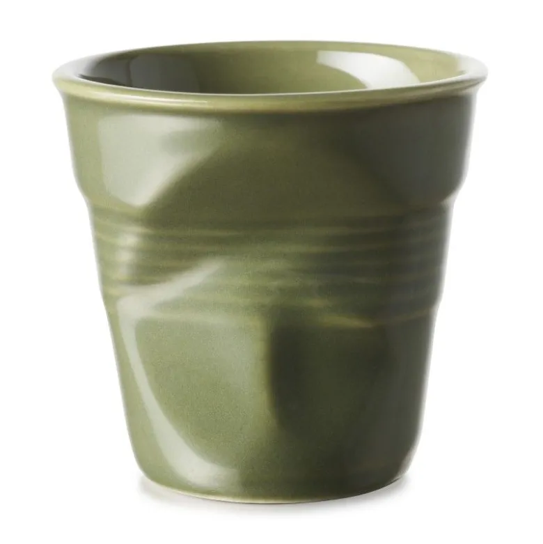 Gobelet froissé vert garrigue 8cl - Revol