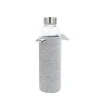 Gourde en verre 500ml + housse grise - Yoko Design