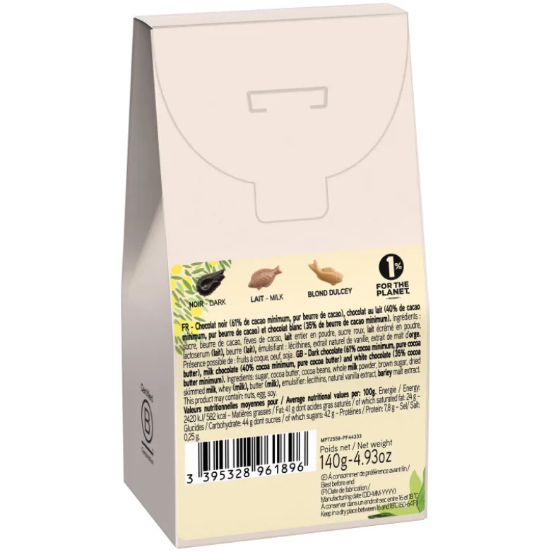 Gourmandises à croquer de Pâques Fritures de chocolat noir lait 140g - Valrhona