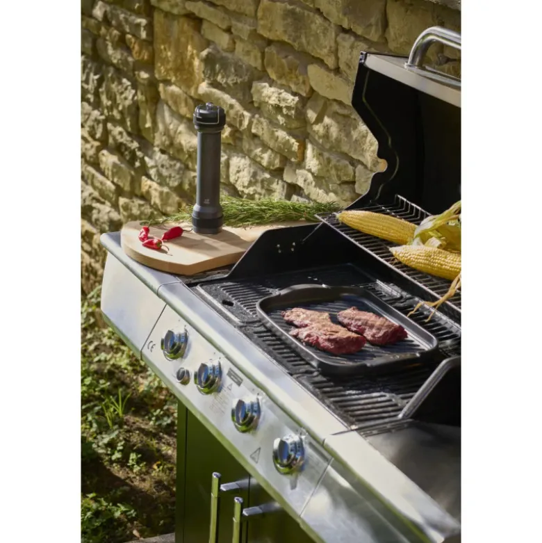 Grill pour Viande en Céramique Rectangulaire 38 cm Noir Grill to Table - Peugeot