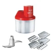 Hachoir multifonction SliceSy 5 râpes rouge - Bamix