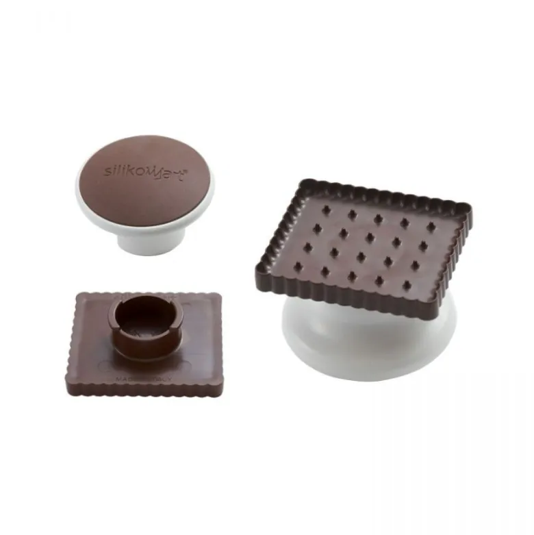 Kit Biscuit Chocolat Rectangulaire Noël 4,7 x 5,7 cm (x6) - Silikomart