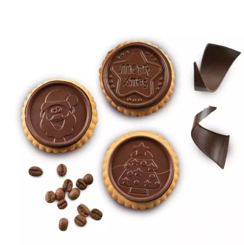 Kit Biscuit Chocolat Rond Noël Ø 5,7 cm (x6) - Silikomart