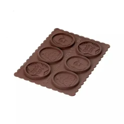 Kit Biscuit Chocolat Rond Noël Ø 5,7 cm (x6) - Silikomart