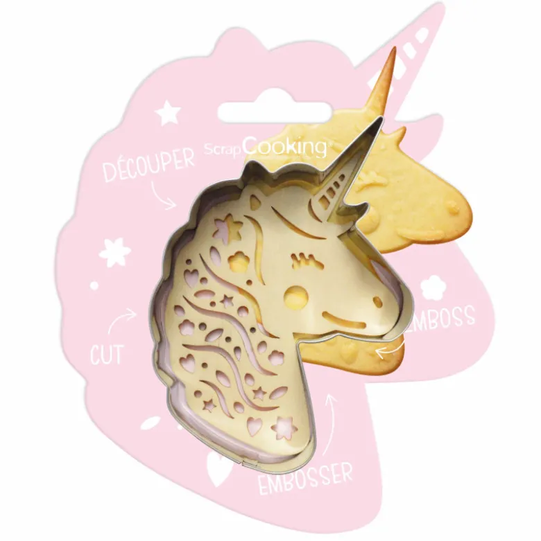 Kit Biscuit Licorne 9,6 cm - ScrapCooking